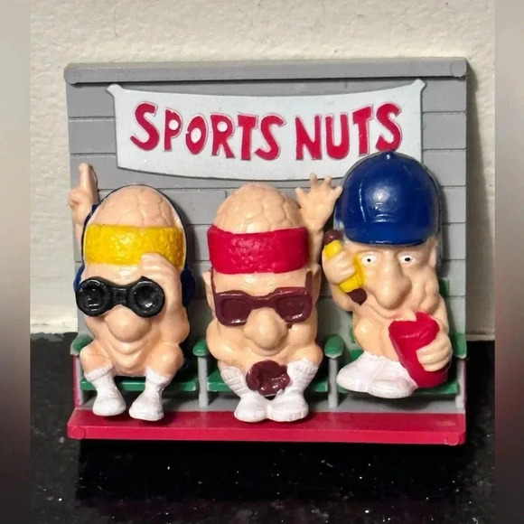 Vintage 1980 Sports Nuts Rubber Magnets - Picture 1 of 3